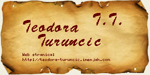 Teodora Turunčić vizit kartica